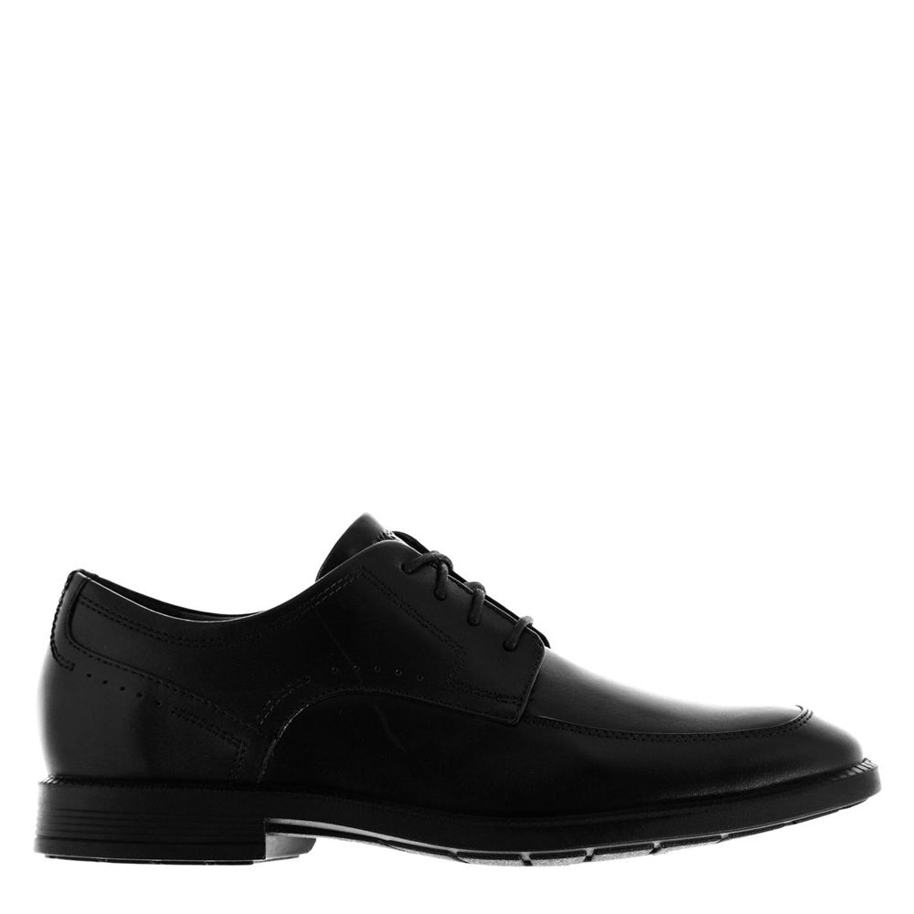 Rockport Men's Modern Apron Leather Dress Shoes - Black - USA (8317GUFEO)